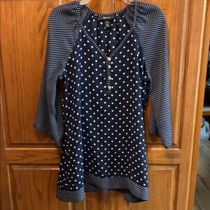 Style & Co. Navy Polka Dot Woman’s Dress Size S